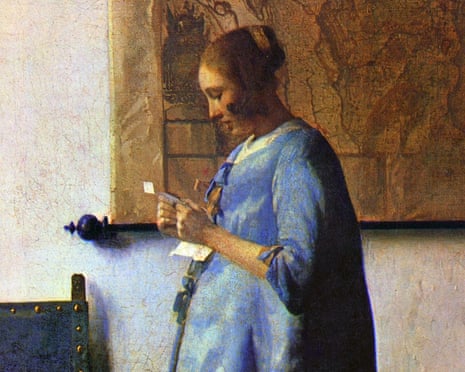 “The sun’s illumination stealing like the tide across a map to his girl” ... Johannes Vermeer’s Woman in Blue Reading a Letter, (c1662-1663).