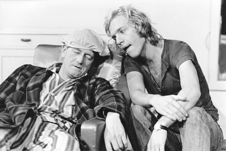 Chadbon, right, with Richard Butler in Cheek by Howard Barker at the Theatre Upstairs, Royal Court, London, 1970.