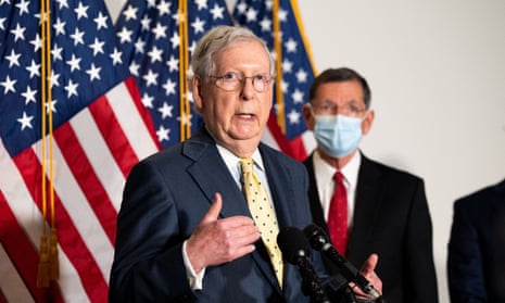 Mitch McConnell’s sounded ‘all but liberated from any more pressure to show compassion before the election’ after the failure of the ‘skinny’ Covid-19 relief bill.