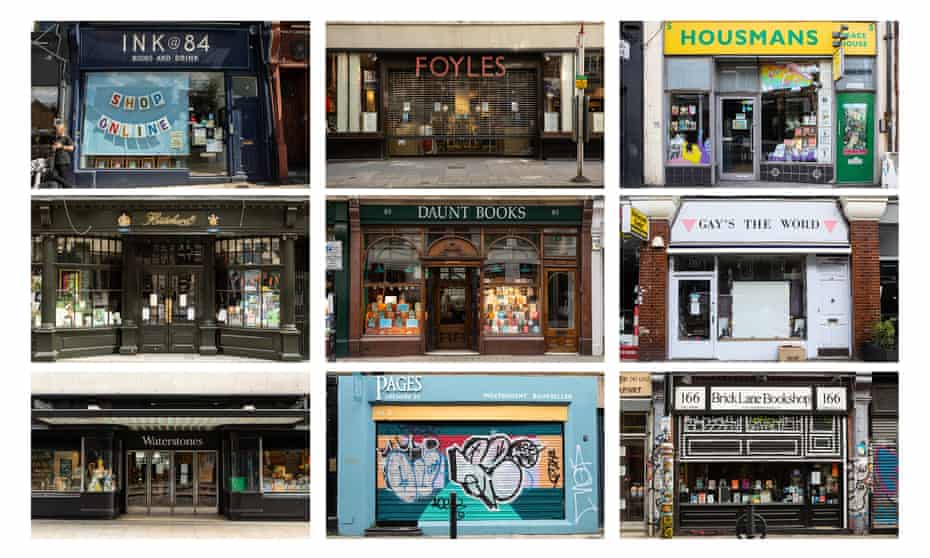 some of the London independent bookshops forced to close by the coronavirus outbreak.