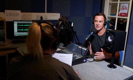 Radio 1’s Scott Mills being interviewed at Styal.