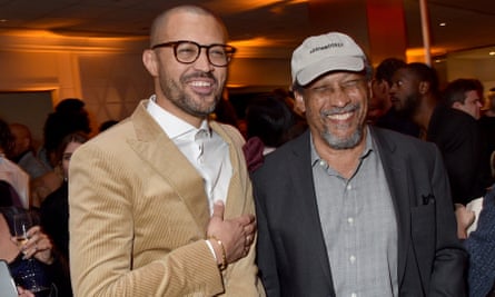 Cord Jefferson and Percival Everett attend a screening of American Fiction in Los Angeles in December 2023