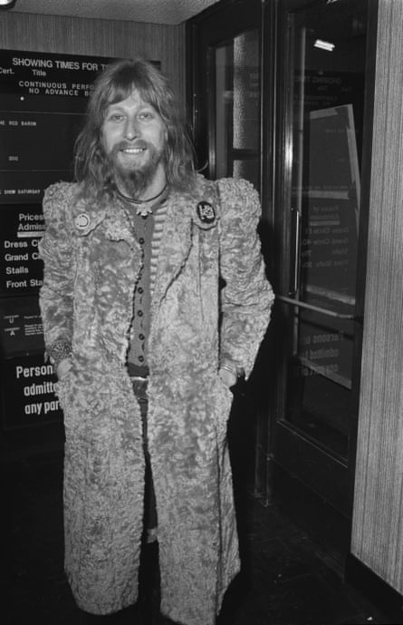 Nik Turner at the premiere of the Frank Zappa film 200 Motels in London in November 1971.