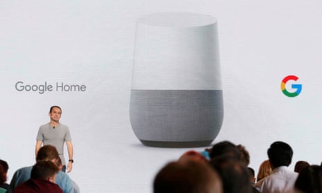 Mario Queiroz introduces the Google Home device.
