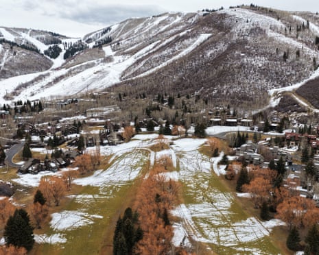 Aerial view of snow-capped mountains