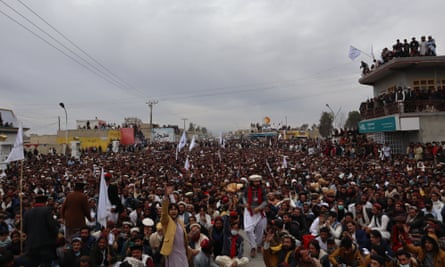 Peaceful protest in Wana, Waziristan.