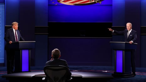 'Will you shut up, man?': Biden and Trump clash in first US presidential debate – video