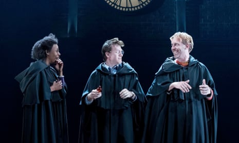 ‘A stage rippling with change’: Noma Dumezweni (Hermione), Jamie Parker (Harry) and Paul Thornley (Ron) in Harry Potter and the Cursed Child. 