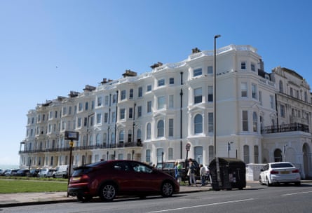 White block of apartments in Hove