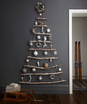 Rustic treescape Christmas decorations