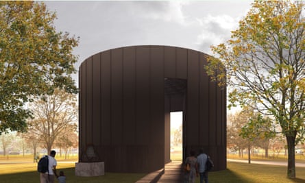 A sacred space … planned exterior view of Serpentine Pavilion 2022 Black Chapel designed by Theaster Gates.