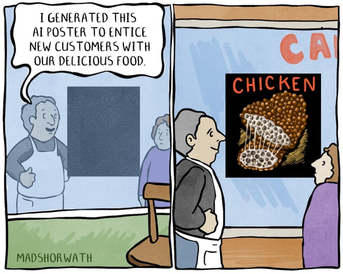 Madeline Horwath on AI food advertising – cartoon
