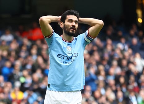 Ilkay Gundogan rues missing a chance to give City an early lead.