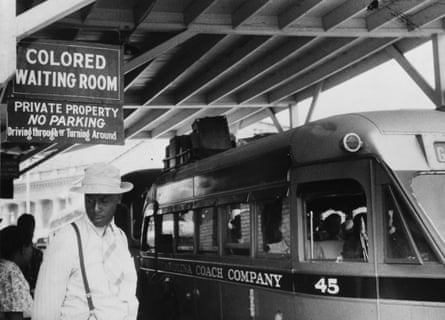 Racial segregation at a bus station in North Carolina in 1940.