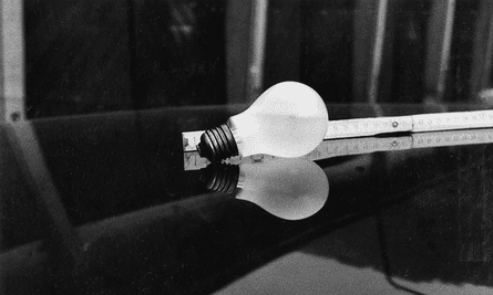 Stasi photograph of a lightbulb thrown out of a window