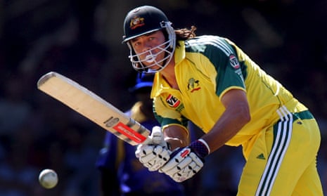 Andrew Symonds batting during match between Australia and Sri Lanka in Sydney, in 2006.