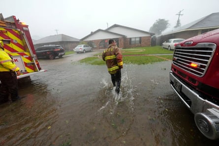 firefighters respond to a home fire