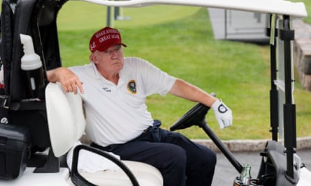 Donald Trump at Trump National Golf Club Bedminster in Bedminster, New Jersey, 10 August 2023.