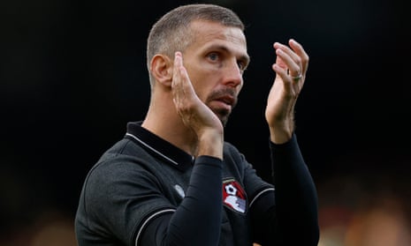 Gary O’Neill pictured at Bournemouth’s game against Fulham in October.