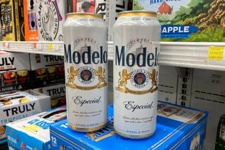 two modelo cans