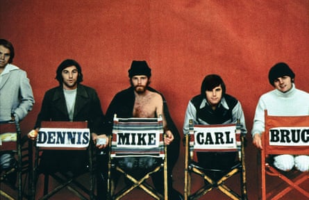 The Beach Boys in 1968, Al Jardine far left.