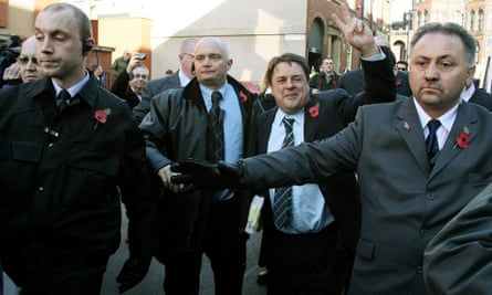 BNP leader Nick Griffin arrives at Leeds crown court in 2006.