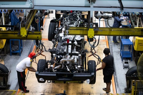 The Ford Dearborn plant in Michigan in 2024. Photograph: Bill Pugliano/Getty Images