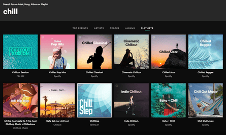 ‘No consistent musical identity’ ... Just a selection of Spotify’s ‘chill’ playlists.