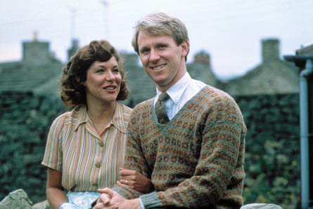 TV career … Carol Drinkwater in the much-loved All Creatures Great and Small, with Peter Davison.