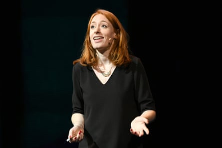 Hannah Fry speaking in New York in 2018.