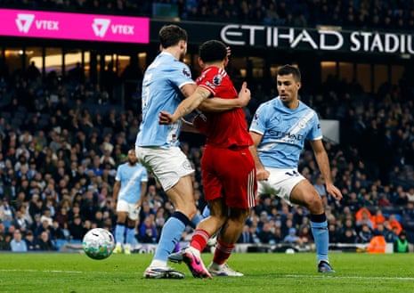 Nottingham Forest's Morgan Gibbs-White scores their equaliser with a cheeky backheel.