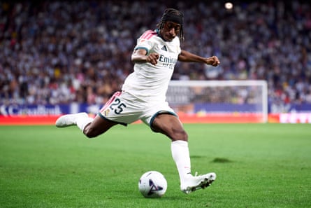 A first look of Yan Diomande in action for Real Madrid against Espanyol.