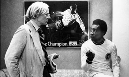 The Pelé paradox: football’s greatest celebrity still defines beautiful game | Pelé 5 Pelé with Andy Warhol in 1977.