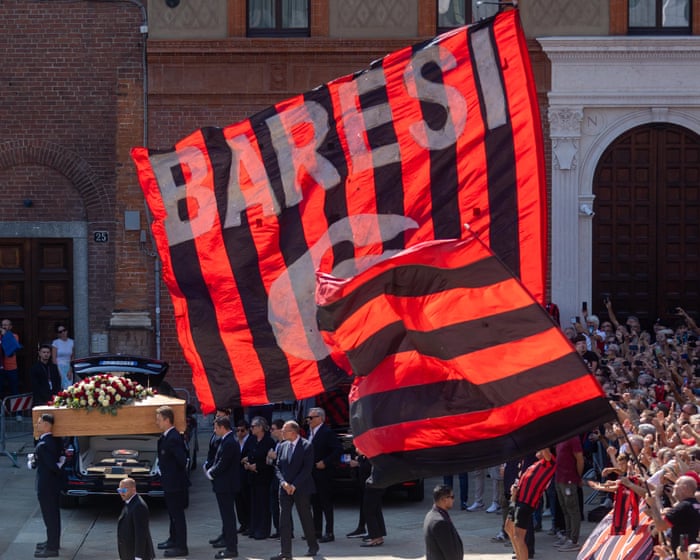 Ciao capitano: Milan mourns Franco Baresi at legendary footballer’s funeral – in pictures — image supplied by The Guardian Sport's feed