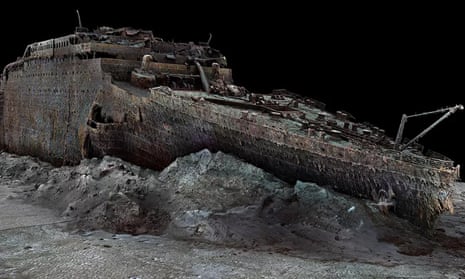 Part of scan of Titanic wreck