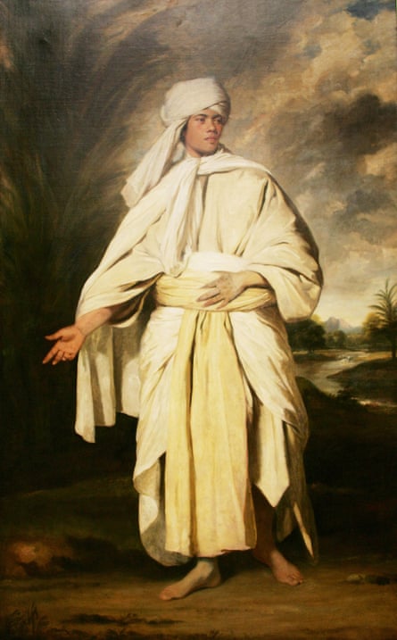 The portrait of Omai by Joshua Reynolds, c 1776.