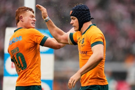Josh Flook and Tane Edmed celebrate