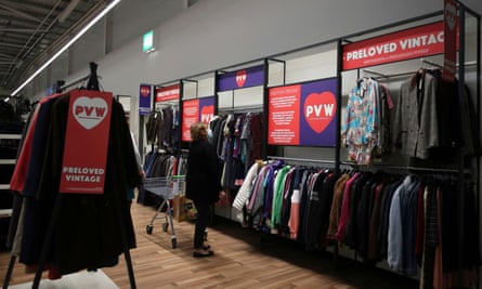 A ‘preloved vintage’ secondhand clothing point in Asda, Leeds