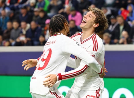 Lewis Koumas can finally celebrate his goal!