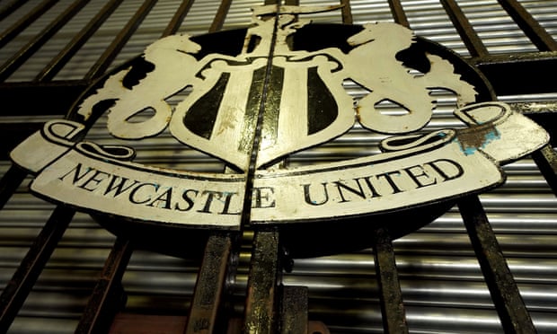 The Newcastle United sign outside St James' Park