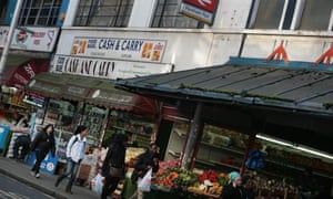 Independent shops in Peckham, south London.