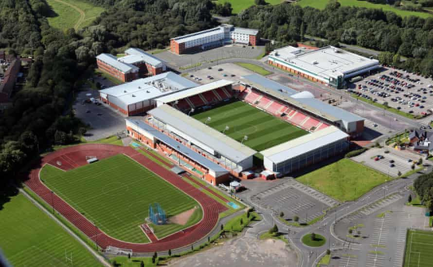 An aerial view of Leigh Sports Village