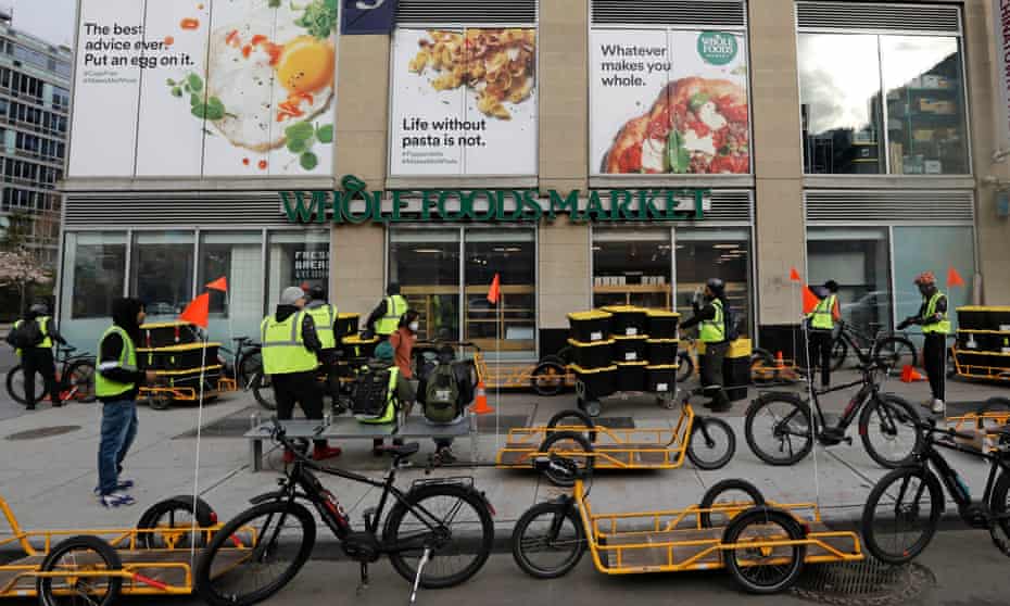 ‘The bottom line is we don’t think Whole Foods or Amazon is doing nearly enough as they could be to protect both employees and customers at the store in terms of personal safety and public health.’