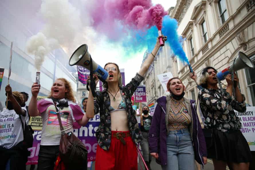 Agency photographer of the year – 2021 shortlist | World news 44 Demonstrators hold smoke flares during a Reclaim Pride March, 24 July 24 - which replaced the Pride in London parade which had been postponed