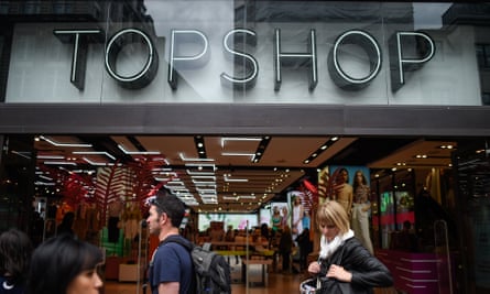 Topshop, part of the Arcadia retail group controlled by Sir Philip Green.