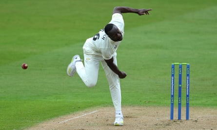 Barbadian pace bowler Kemar Roach in action for Surrey last season