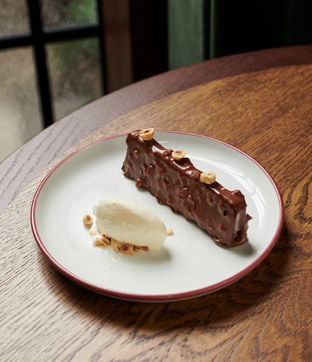‘One of the best desserts I’ve had in ages’: Tutto, Brighton’s chocolate and hazelnut torte with fior di latte ice-cream.