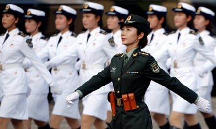 Troops prepare for the arrival of Xi Jinping.