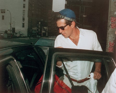 JFK Jr getting out of a car in New York.