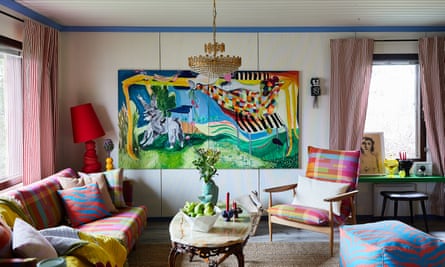 Annala’s artwork in the living room.